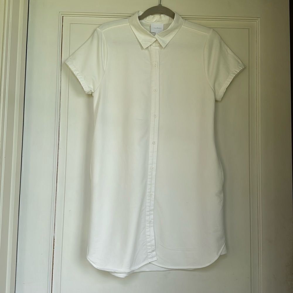 Great Condition Worn Once Cotton Blend Button Front Shirt Dress By Sundays